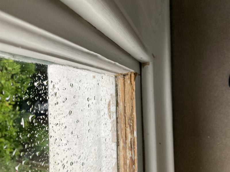 Timber sash window frame detail
